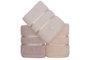 Mijölnir Dolce Juego de toallas de mano, 3 piezas, Amarillo claro, Lila claro, Salmón